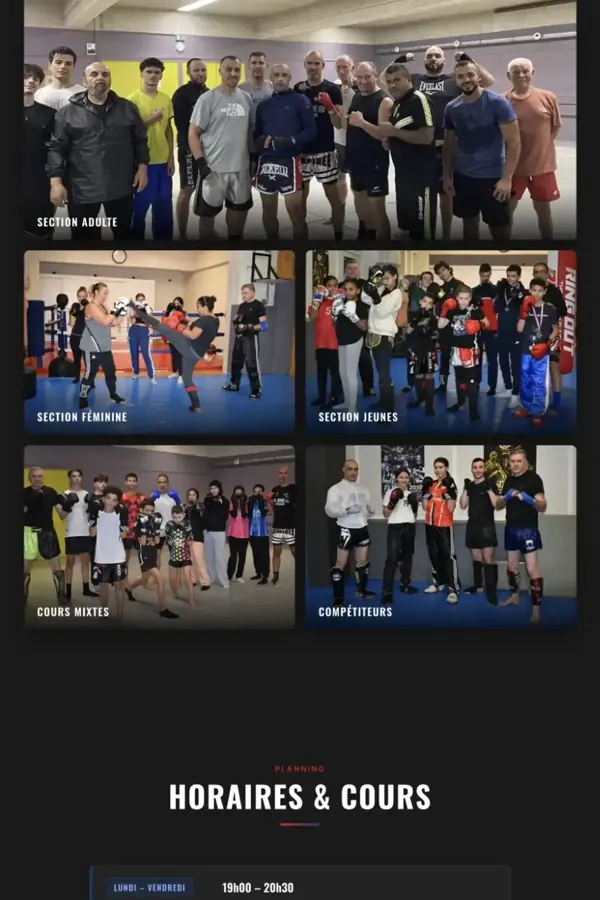 ASL Boxe, section 4 du site