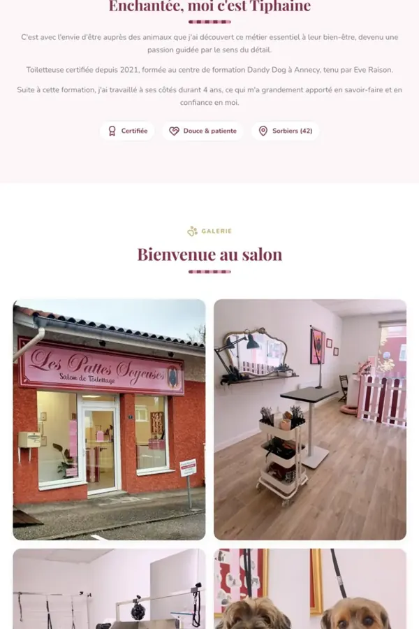 Les Pattes Soyeuses, section 3 du site