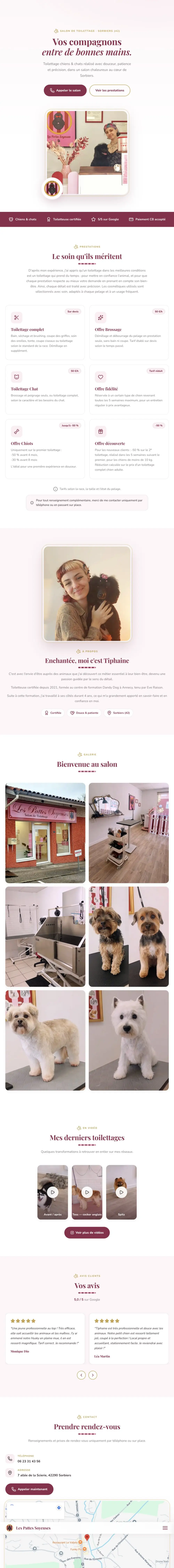 Aperçu du site Les Pattes Soyeuses