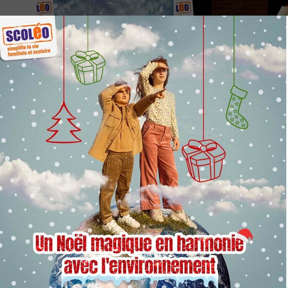 Post Instagram Scoleo, un Noël en harmonie avec l'environnement